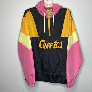 Mens Graphic Chester Cheetos Windbreaker Pullover Hoodie Size Large 42/44